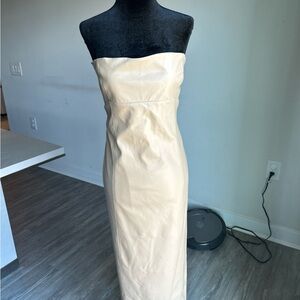 Zara Strapless Leather Dress